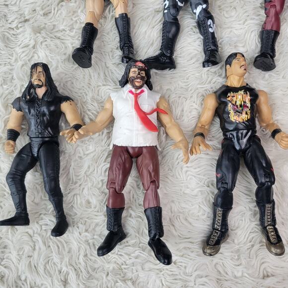 Vintage Jakks Pacific 1990’s WWF WWE WCW Wrestling Action Figures Lot of 9 - Picture 4 of 7